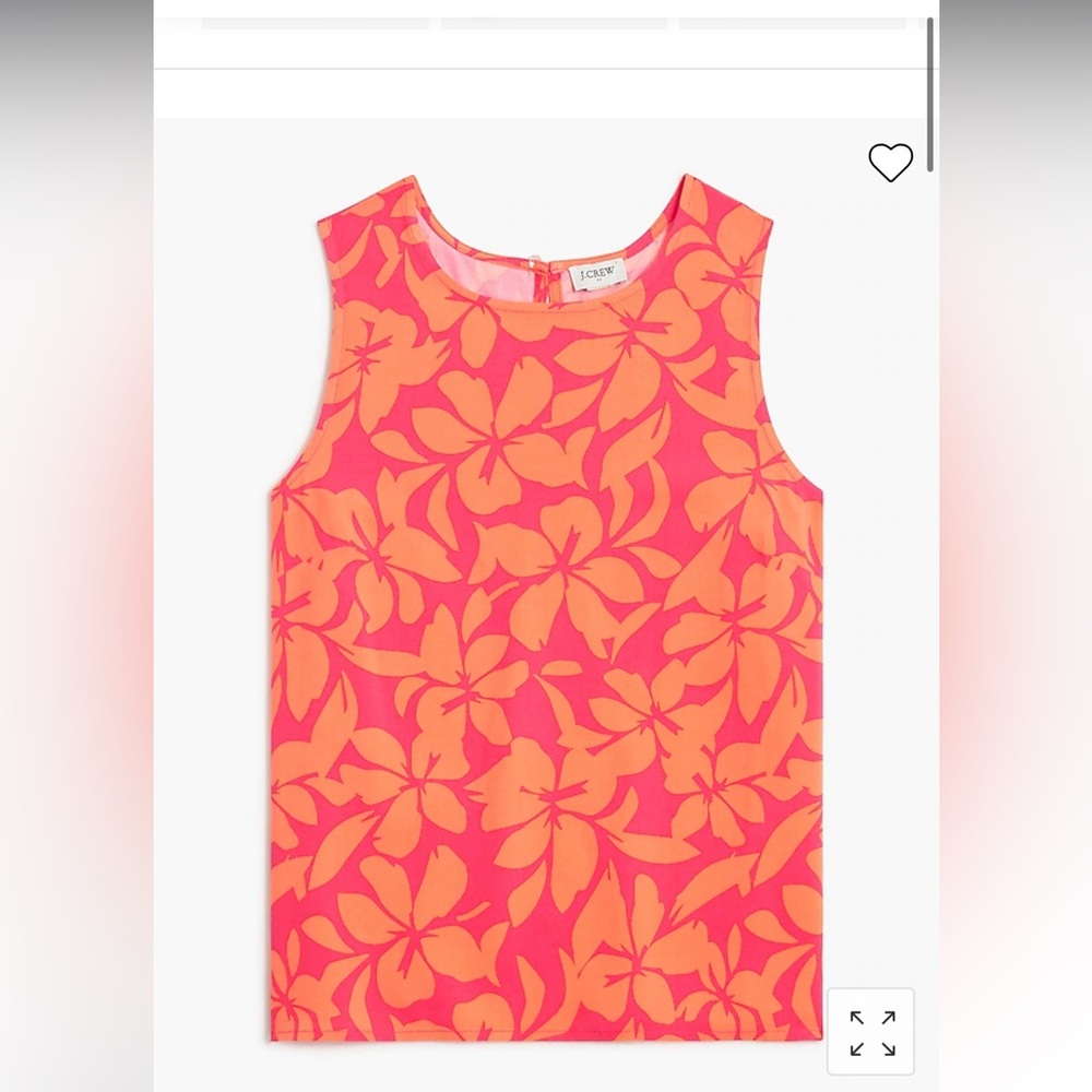 J. Crew Factory Women’s Sleeveless Shell Tank 2X Summer 2023 As New Cantaloupe